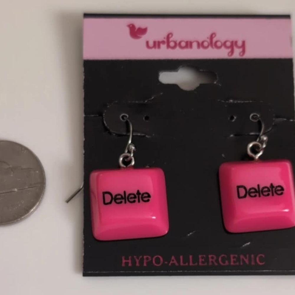 Urbanology Pink Keyboard Earrings